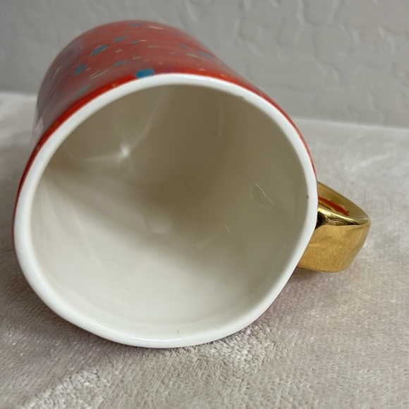 Anthropologie Lauren C. Walcott Deer Fawn gold handle mug. - Picture 3 of 5